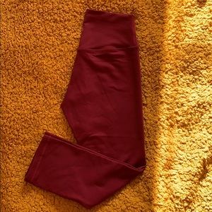 Til You Collapse Maroon Classic Leggings